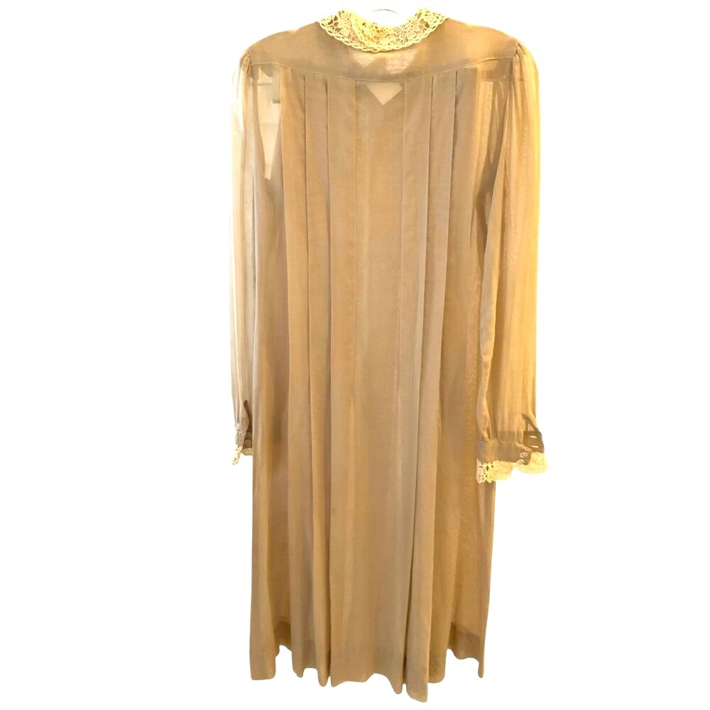 Vintage Albert Nipon dress Peter Pan  collar  long sleeves lace collar & cuffs - Picture 3 of 7